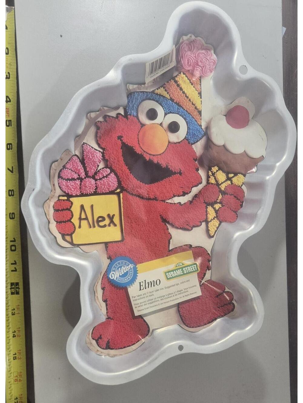 Vintage Wilton Elmo Birthday Cake Pan Sesame Street Henson Muppets 2105-4298